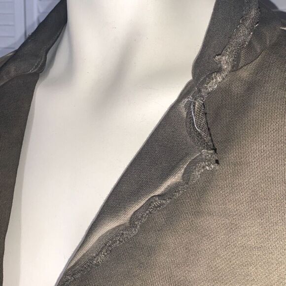 NWT Soft Surroundings Women’s Boho Mixed Media Floral Embroidered Olive Green Ja - Picture 5 of 14